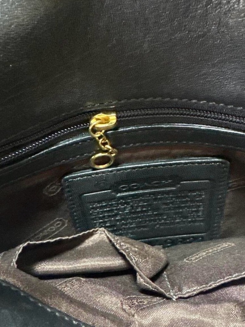 Vintage Coach Black Leather Crossbody with Hang Tag - Picture 5 of 6